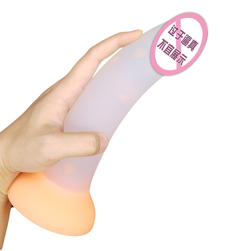 904 Nuevo consolador luminoso juguetes de sexo anal para mujeres coloridos tope de pene brillante tope juguetes para adultos