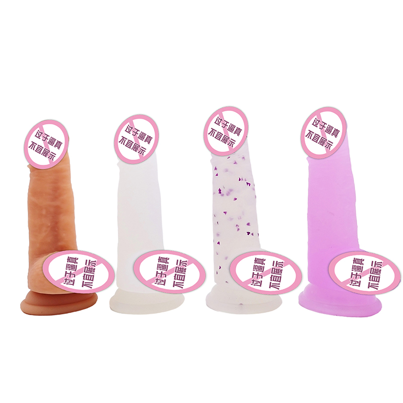 848/849 Simulación popular al por mayor Penis Didol Sexo Toy Sucker Mujeres enormes consoladores de cristal realistas para mujeres hombres